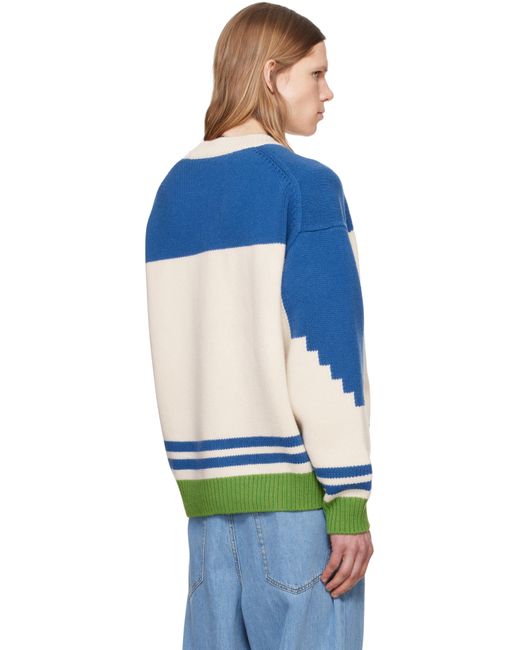 KENZO Blue Off- & Paris Pop' Cardigan for men