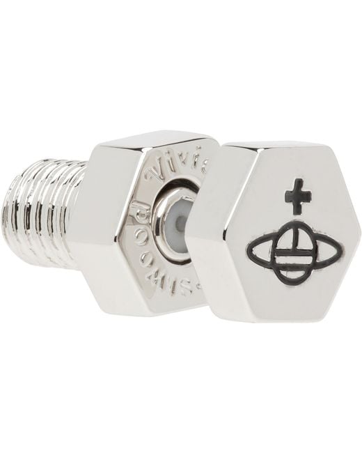 Vivienne Westwood Metallic Adel Single Stud Earring for men