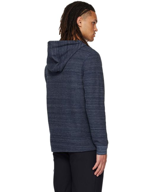 メンズ Vince ネイビー サーマル フーディ Blue