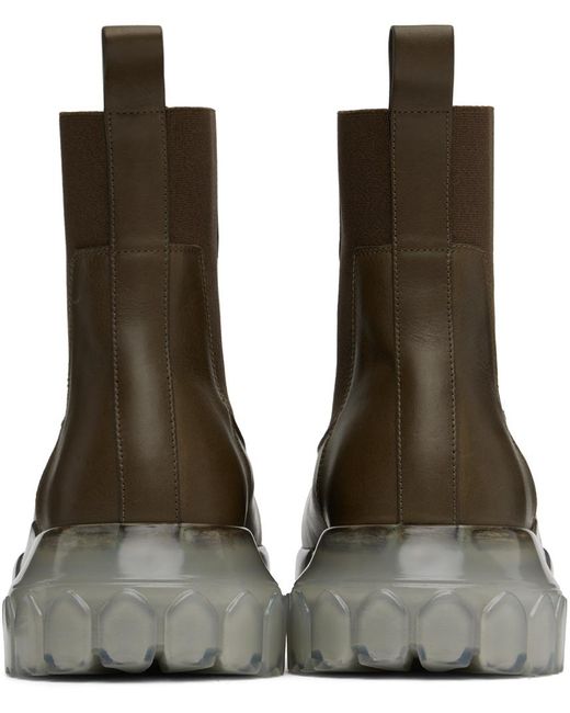 Rick Owens カーキ Porterville Beatle Bozo Tractor チェルシーブーツ Brown
