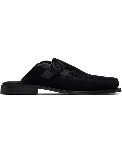 Hereu Black Barraca Slip-On Loafers for men