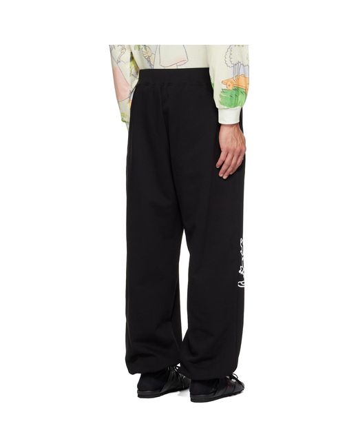Chopova Lowena Black 'Friends Of Cl' Sweatpants for men