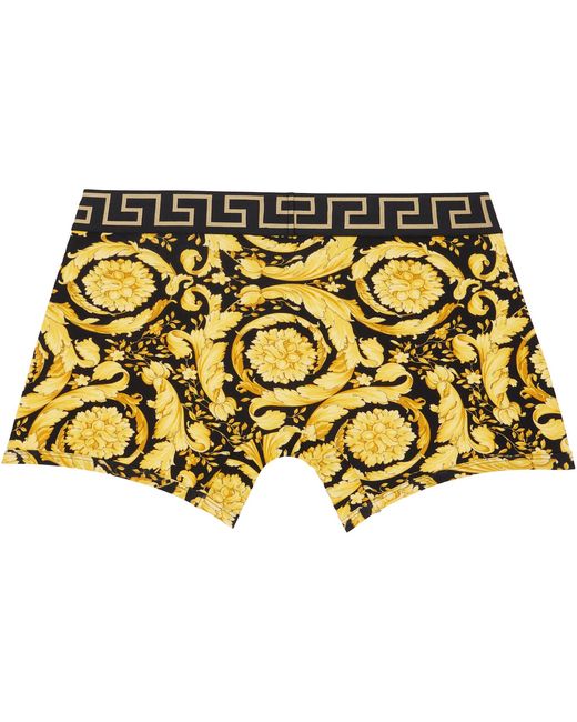 Versace Metallic Printed Jacquard Cotton-Jersey Long Boxer Briefs for men