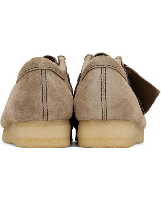 Clarks Black Taupe Wallabee Derbys for men