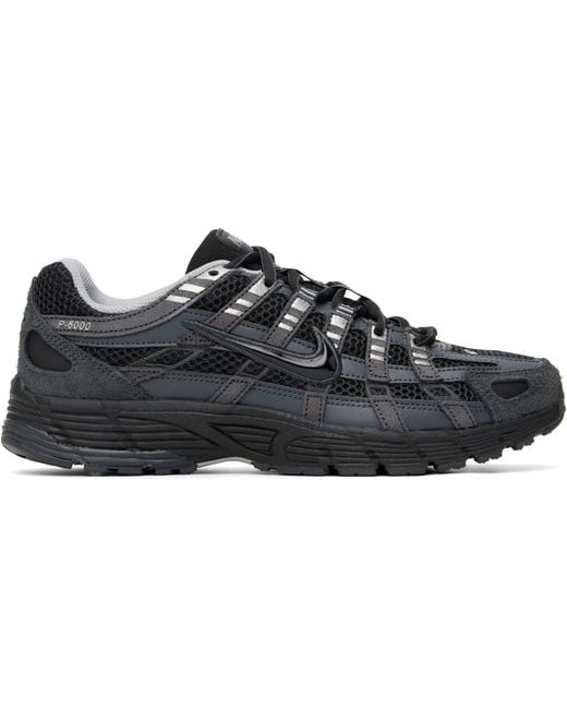 Nike Black P-6000 Suede Sneakers for men