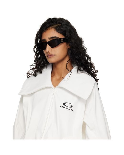 Balenciaga Black Nano Rectangle Af Sunglasses