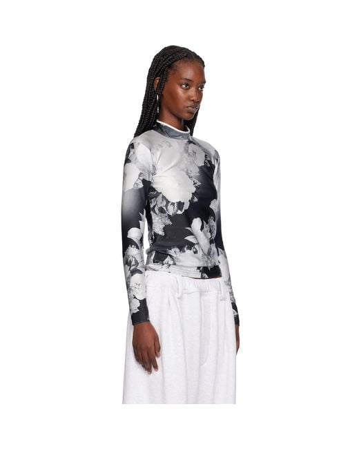MERYLL ROGGE Black Long Sleeve Piping Turtleneck
