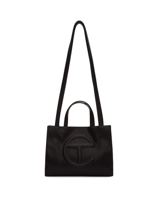 Telfar Black Medium Shopping Bag for men