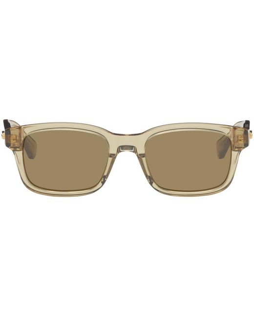 Bottega Veneta Black Brown Square Sunglasses for men