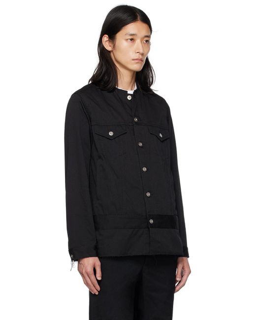 Black Comme des Garçons Black Raw Edge Jacket