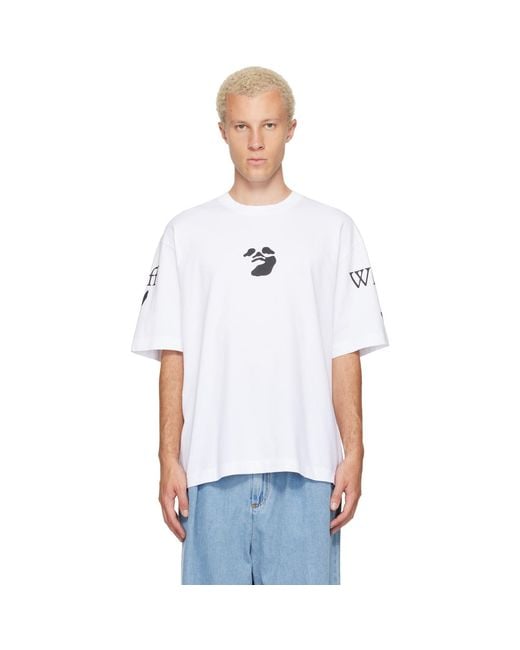 Off-White c/o Virgil Abloh White Swimming Logo Skate T-Shirt for men