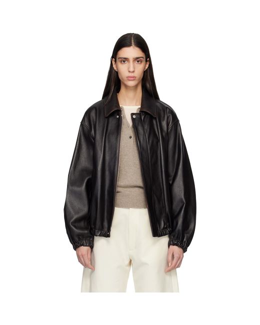 Ssstein Black Sheep Leather Zip Short Jacket