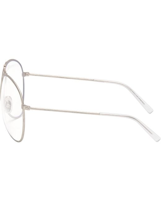 Acne Brown Metal Aviator Glasses