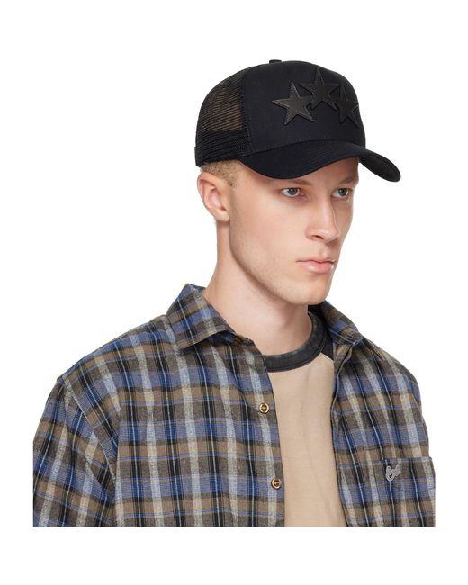 Amiri Blue 3 Star Trucker Cap for men