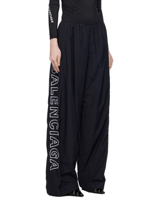 Balenciaga Black Embroidered Lounge Pants