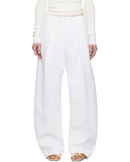 Pantalon 'le pantalon ovalo' blanc - les sculptures Jacquemus en coloris White