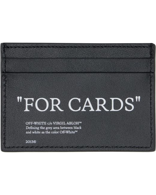 Off-White c/o Virgil Abloh Black Off- Quote Card Holder for men