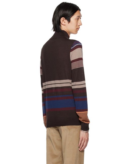 Paul Smith Black Brown Striped Sweater for men