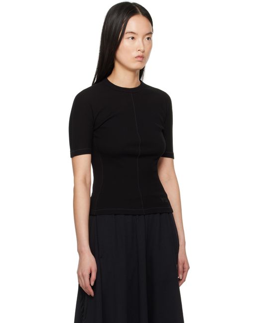 Y-3 Black Fitted Short Sleeve T-Shirt