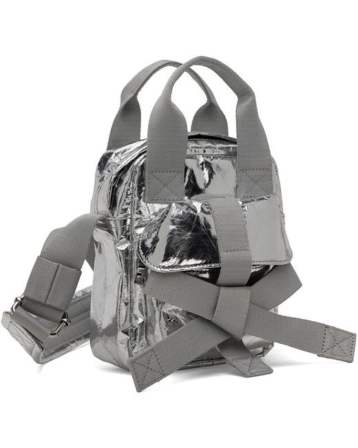 Mini sac argenté à boucle décorative Simone Rocha en coloris Gray