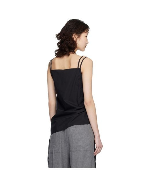 Baserange Black Pictorial Strap Camisole