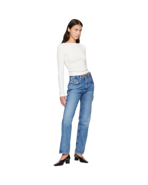 Citizens of Humanity Blue 90S High Rise Straight Jeans