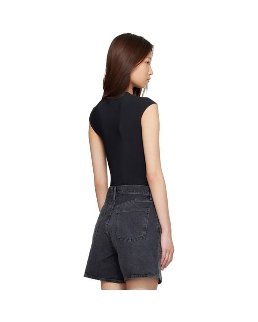 Agolde Black Agata Bodysuit