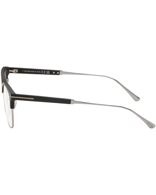 Tom Ford Black Browline Glasses for men