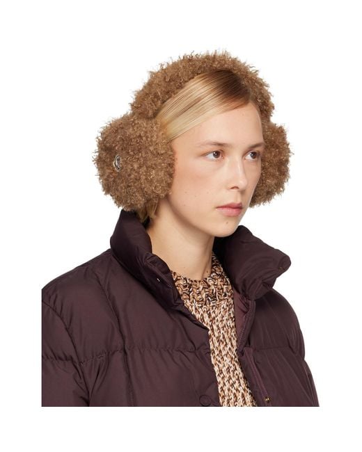 Moncler Brown Logo Ear Muffs