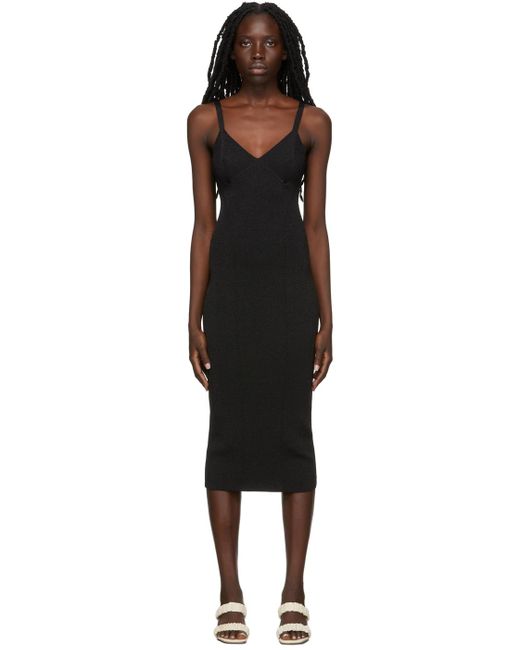 STAUD Synthetic Metallic Quartz Dress in Black | Lyst