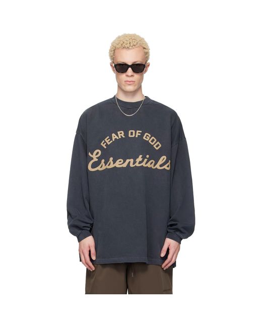 Fear Of God Blue Training 90S Long Sleeve T-Shirt for men