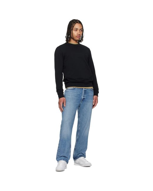 Boss Black Cotton-Terry Logo Patch Sweatshirt for men