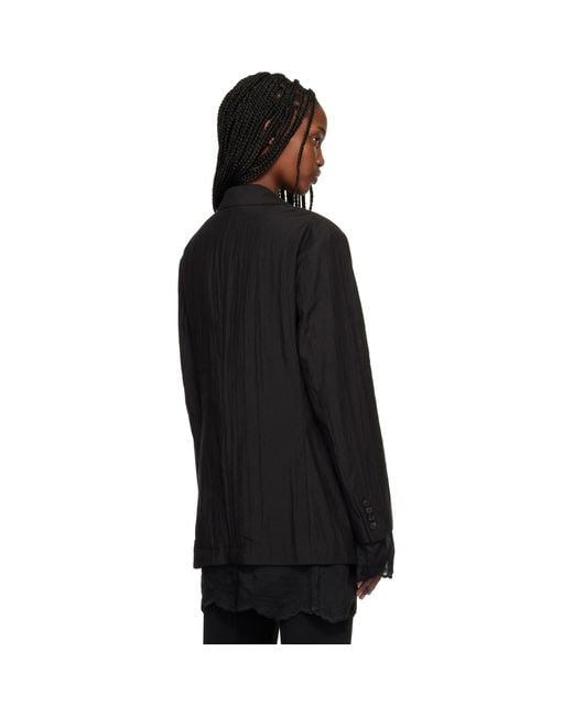 Our Legacy Black Drip Reversible Blazer
