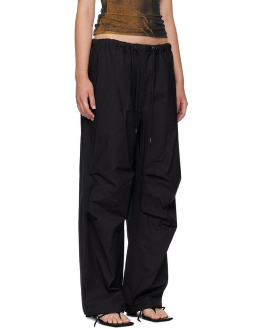Acne Black Relaxed Fit Trousers