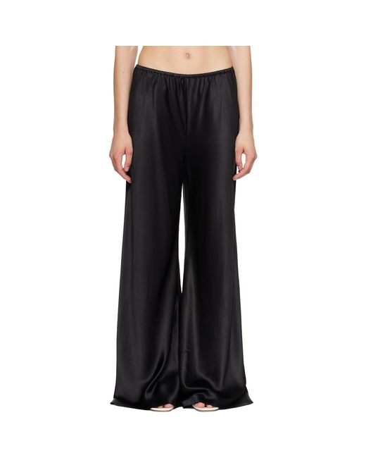 SILK LAUNDRY Black Bias Cut Trousers