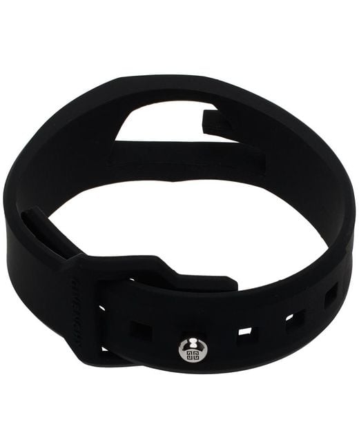 Givenchy Black Giv Cut Bracelet for men