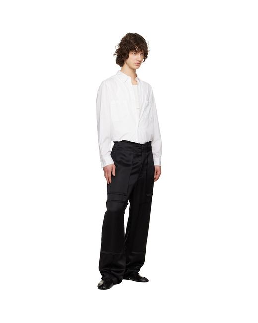 Maison Margiela Black Raw Edge Trousers for men