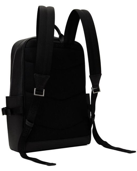 Sac à dos noir en cuir saffiano Boss pour homme en coloris Black