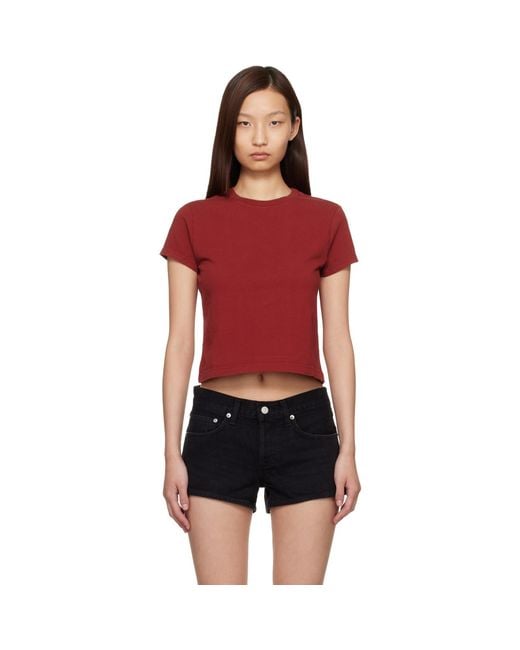Agolde Red Adine Shrunken T-Shirt
