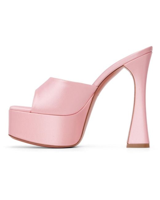 AMINA MUADDI Pink Dalida Plateau Slipper 140 Heeled Sandals