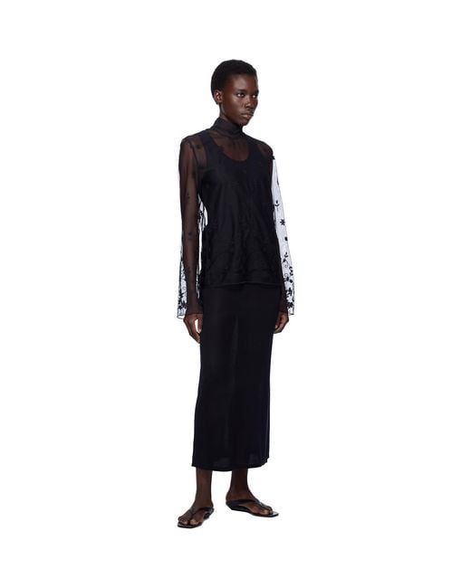 Totême Black Knit Maxi Skirt