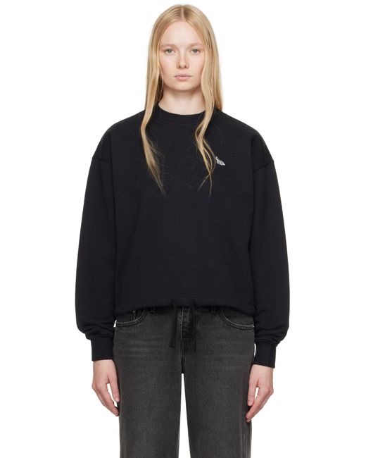 Maison Kitsuné Black Baby Fox Patch Drawstring Comfort Sweatshirt