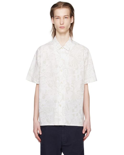 PS by Paul Smith Off-white Pattern Shirt for men