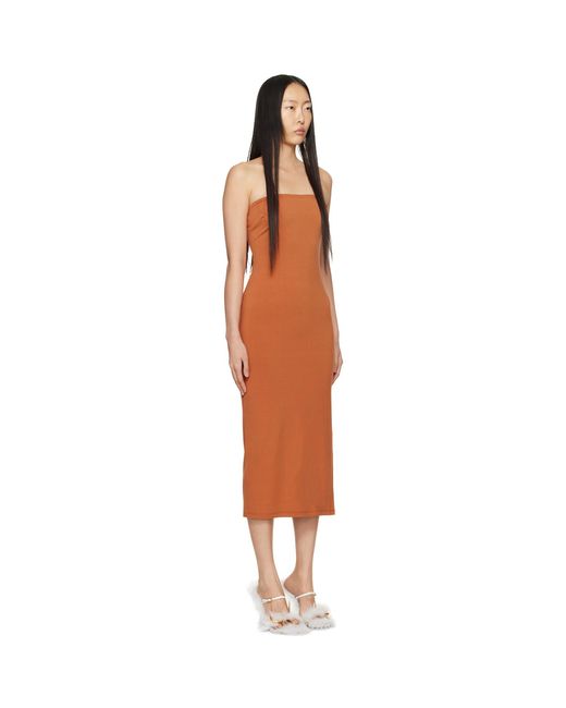 Miaou Black Orange Lila Midi Dress