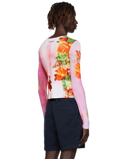 Jean Paul Gaultier Multicolor Pink Body Long Sleeve T-shirt for men