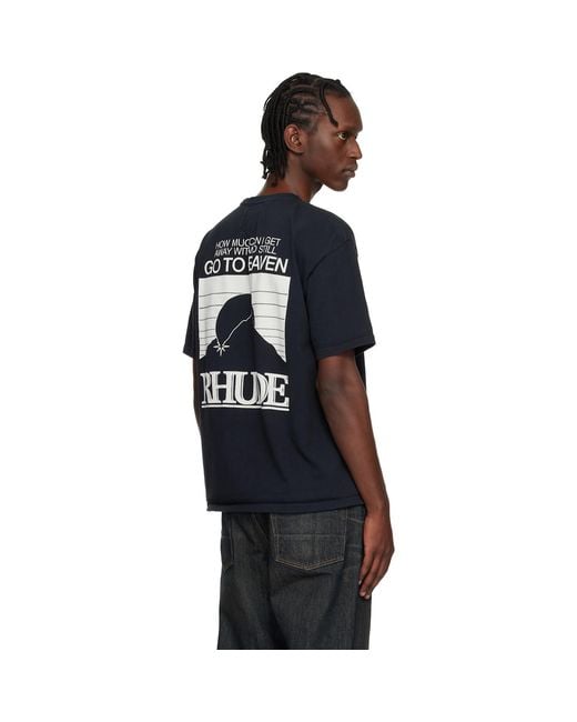 Rhude Black Moonlight Pack T-Shirt for men