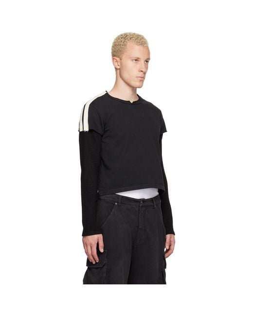 424 Black Thermal Capped Sleeve T-Shirt for men