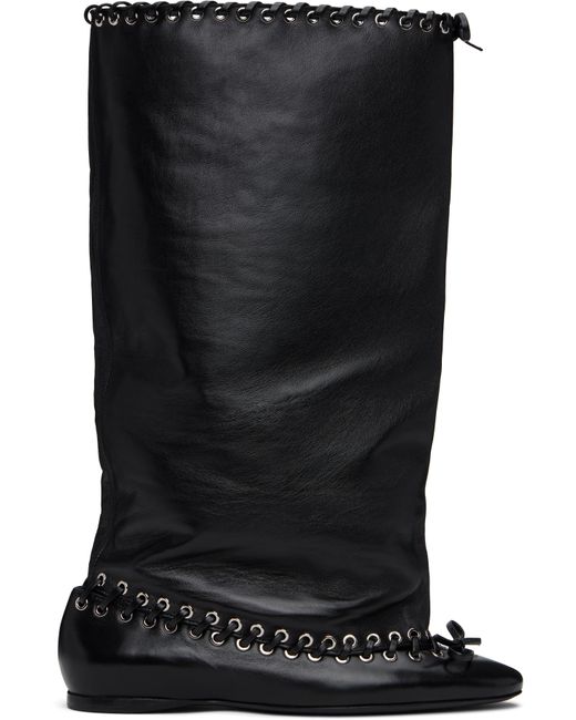 August Barron Black Level Flat Boots