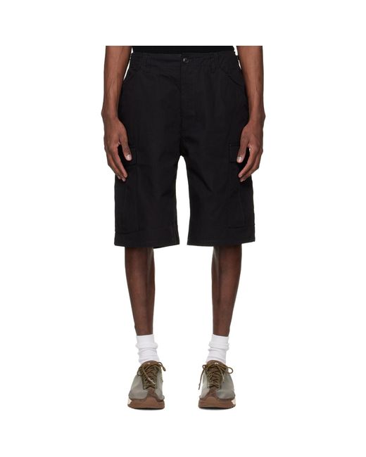 Nanamica Black Ripstop Cargo Shorts for men