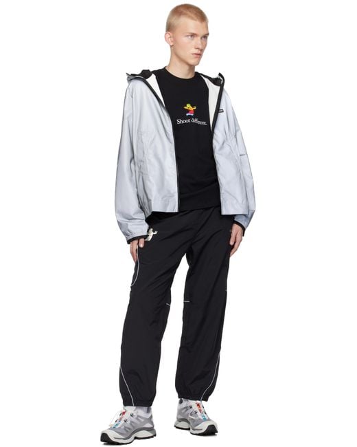 PLACES+FACES Gray Reflective Windbreaker Jacket for men